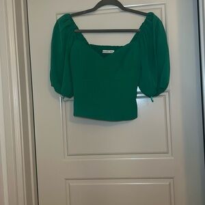 Kelly green A&F corset top